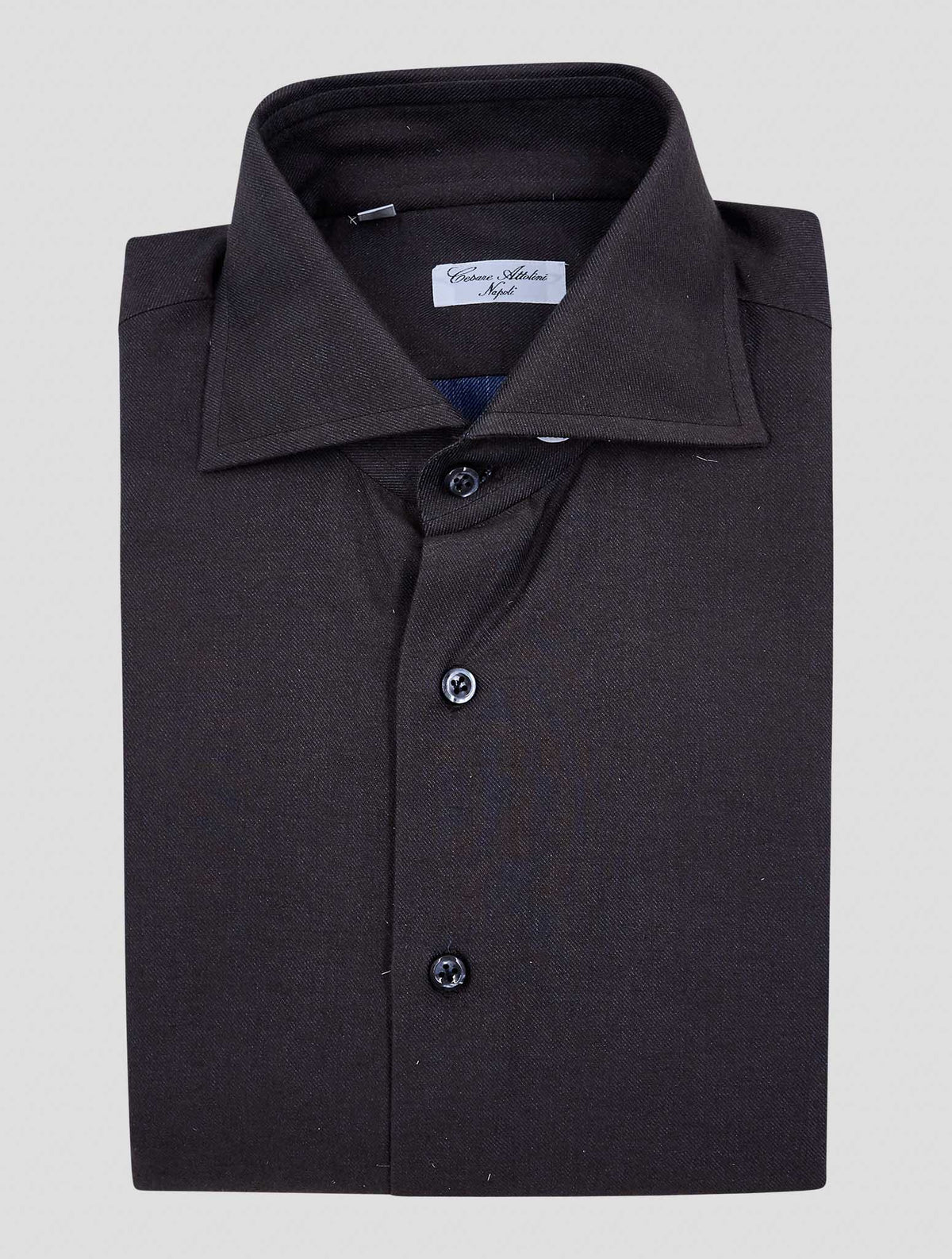Cesare Attolini Brown Cotton Cashmere Shirt 1
