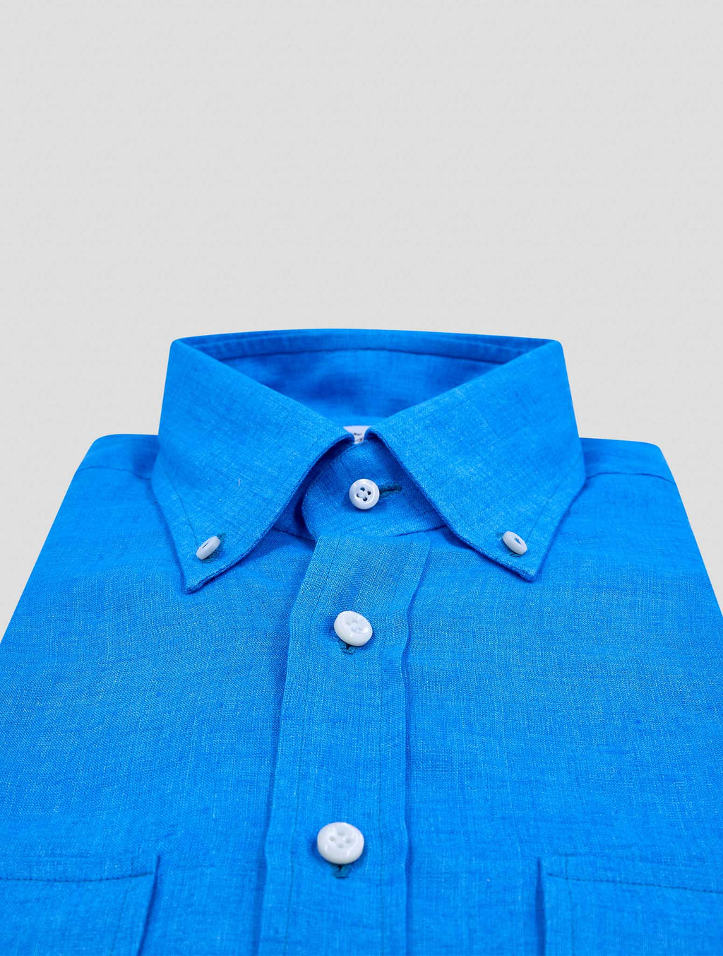 Cesare Attolini Light Blue Linen Shirt 2