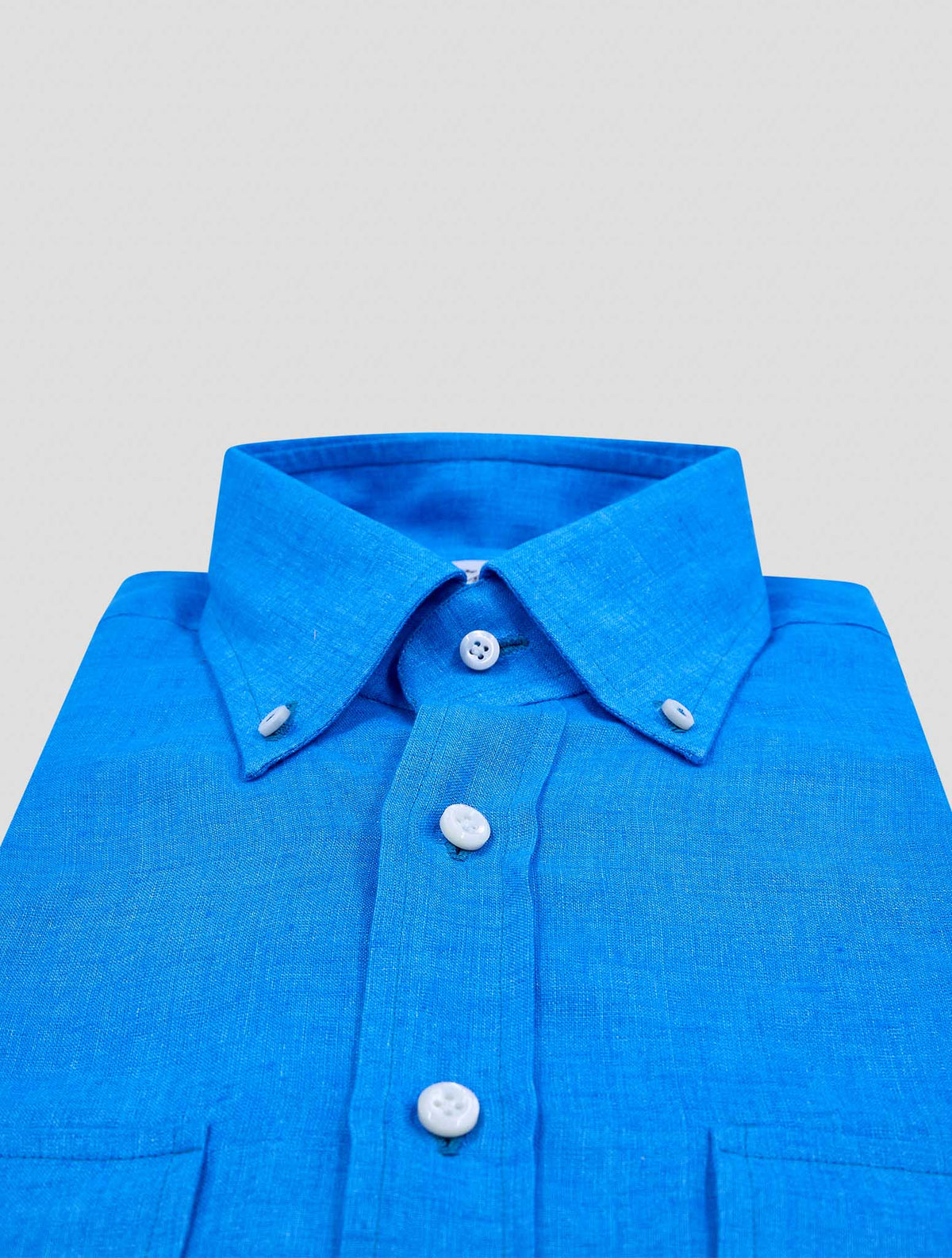 Cesare Attolini Light Blue Linen Shirt 2