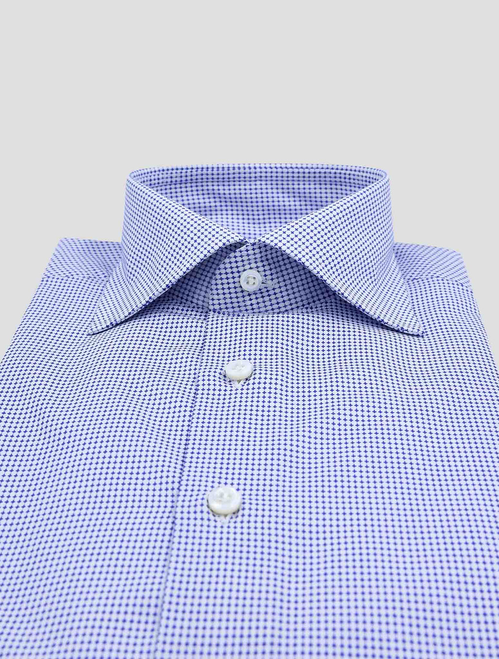 Cesare Attolini Blue White Cotton Shirt 2