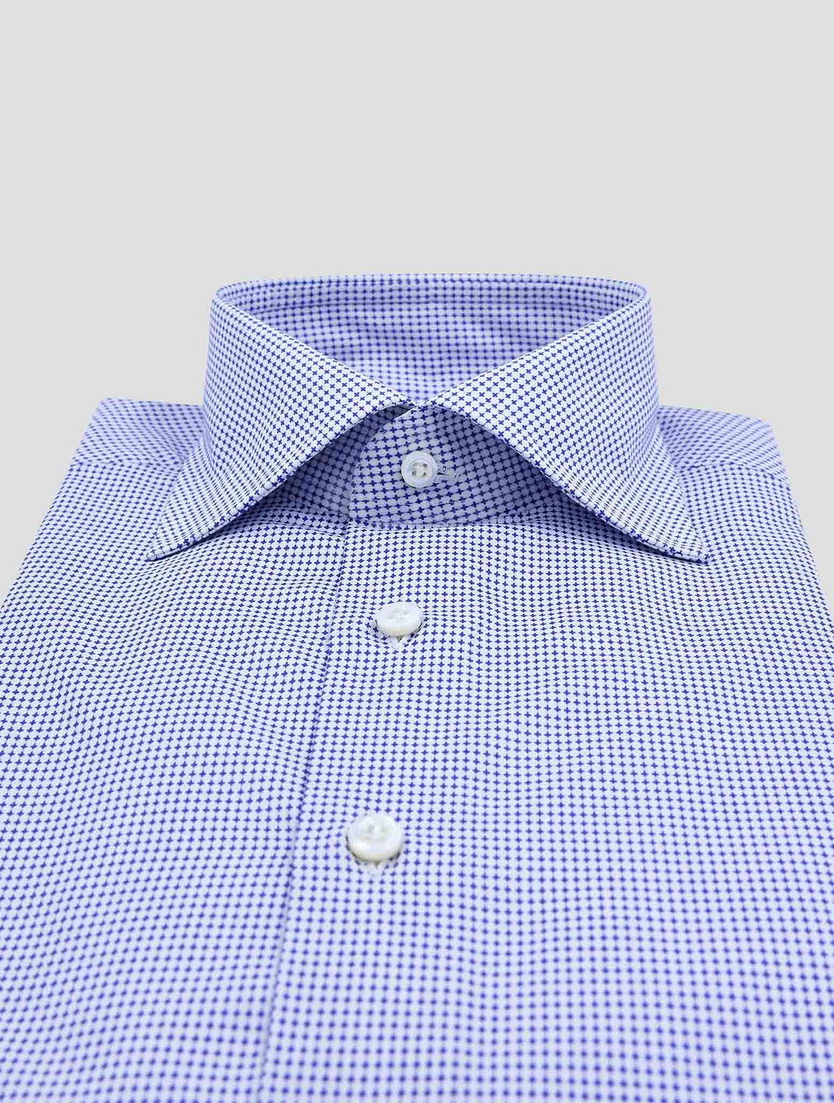 Cesare Attolini Blue White Cotton Shirt 2