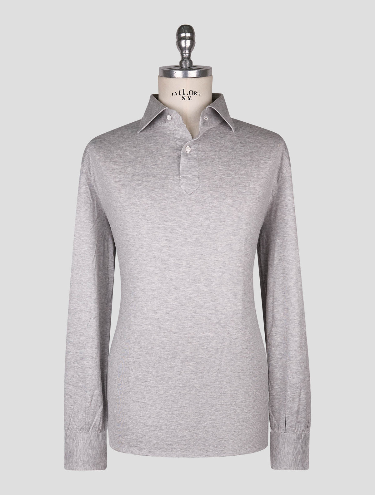 Cesare Attolini Gray Cotton Sweater Polo 1