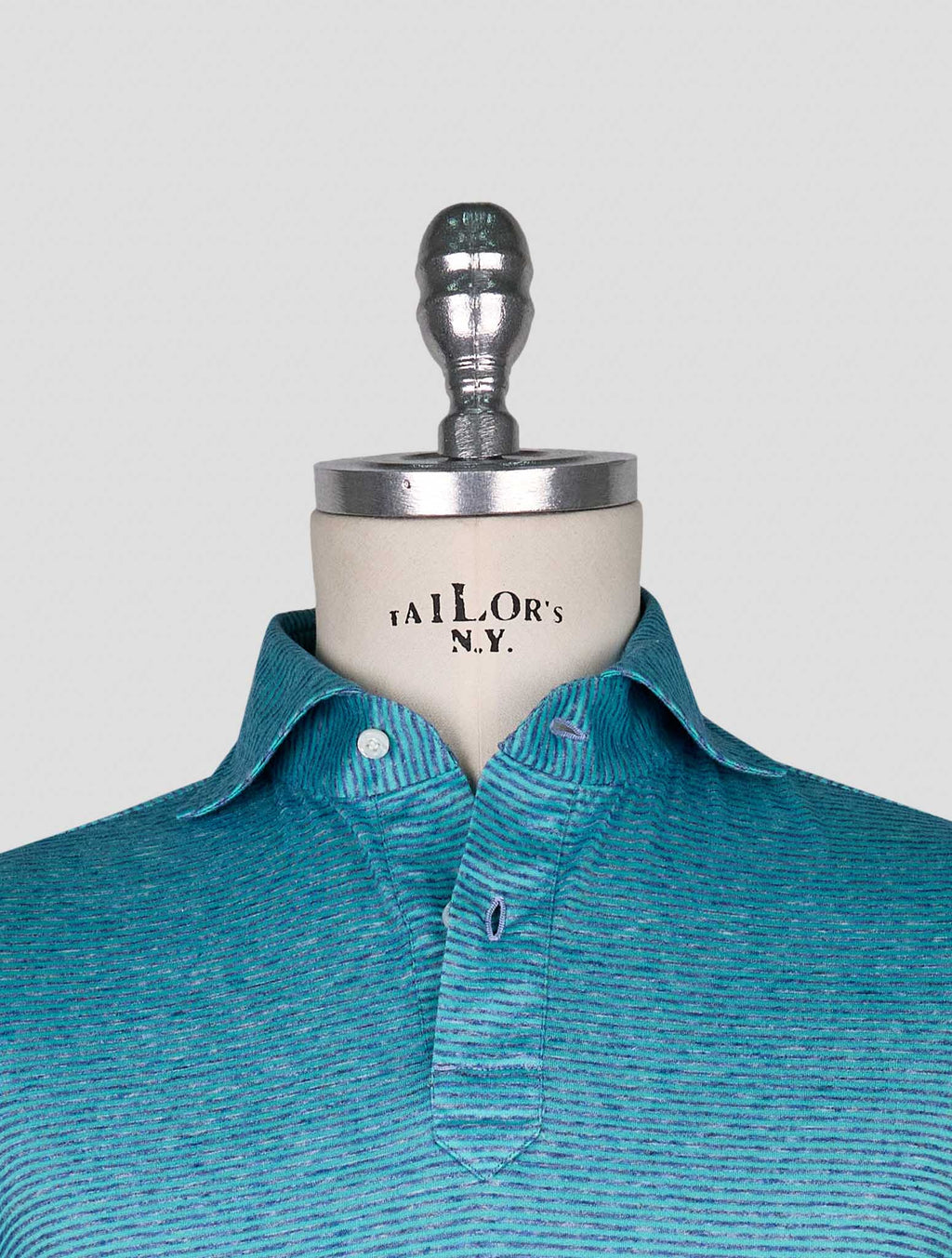 Cesare Attolini Blue Green Cotton Sweater Polo 4