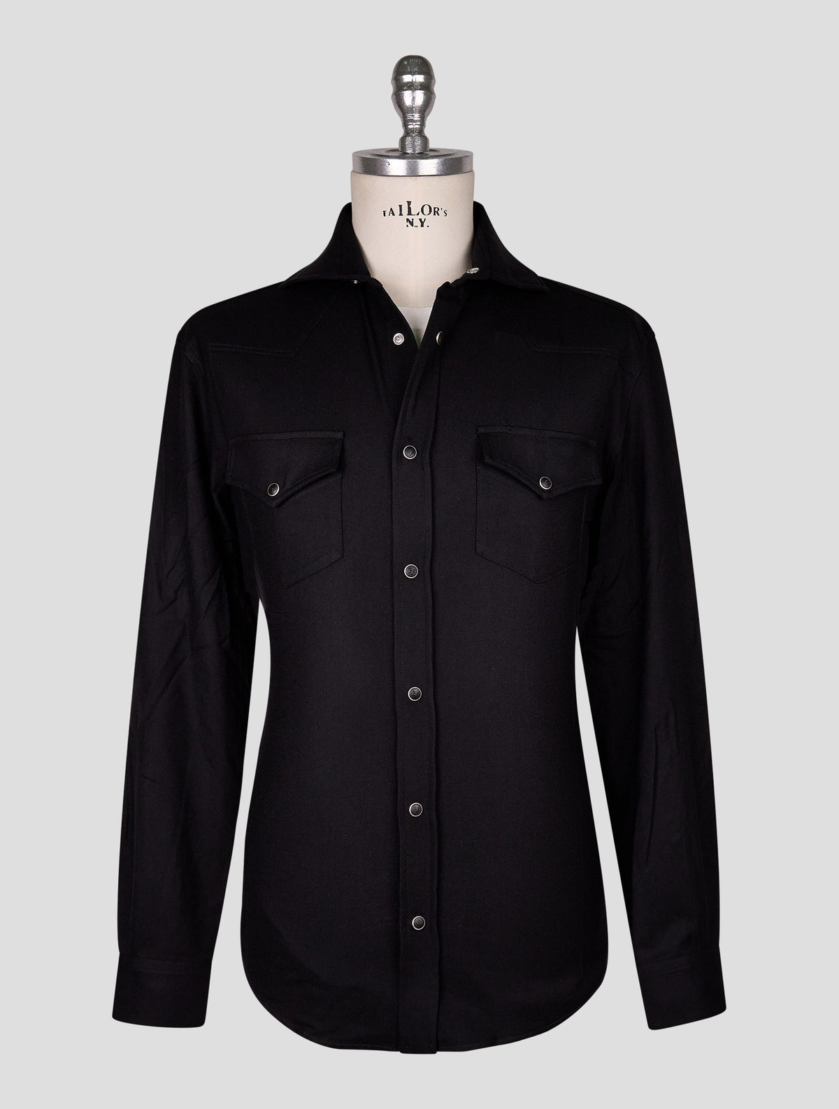 Marco Pescarolo black virgin wool shirt 1
