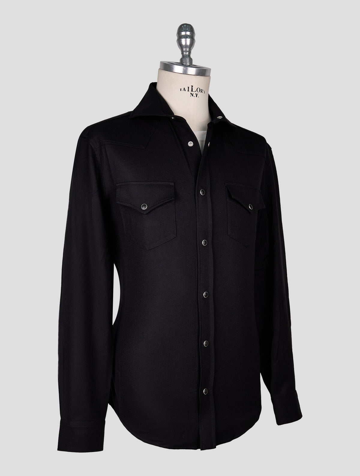 Marco Pescarolo black virgin wool shirt 2