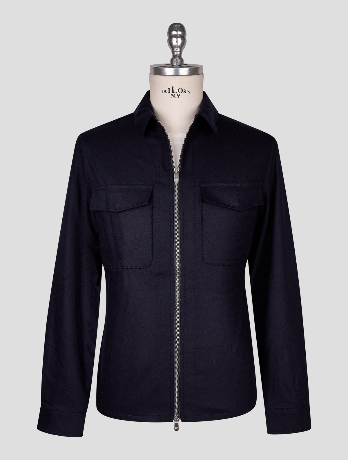 Marco Pescarolo dark blue virgin wool  cashmere ea coat 1
