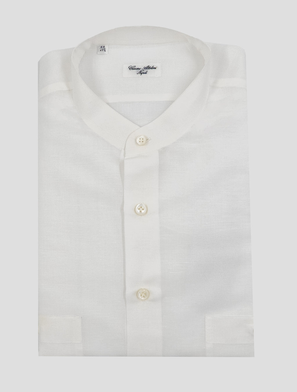 Cesare Attolini White Linen Cotton Koren Shirt 1