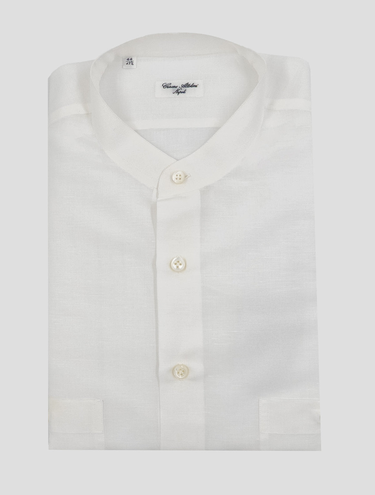 Cesare Attolini White Linen Cotton Koren Shirt 1