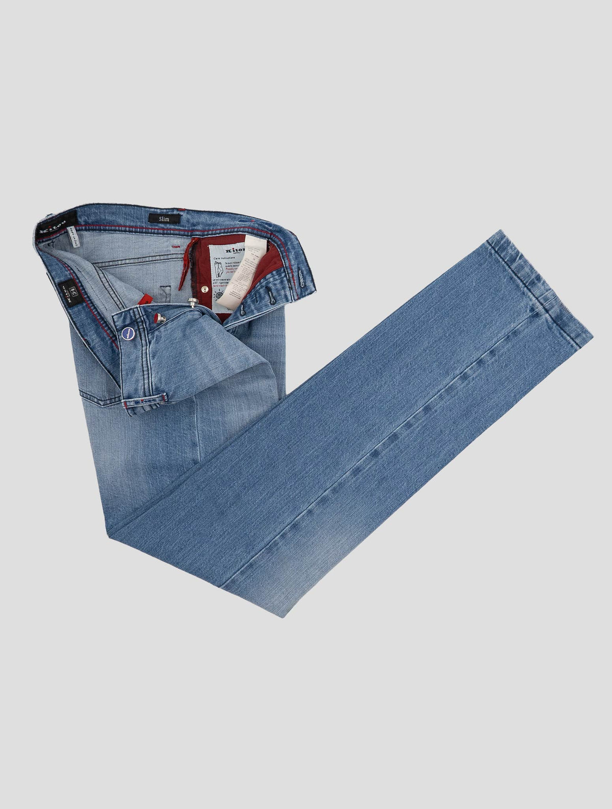 Kiton light blue cotton ea jeans 2