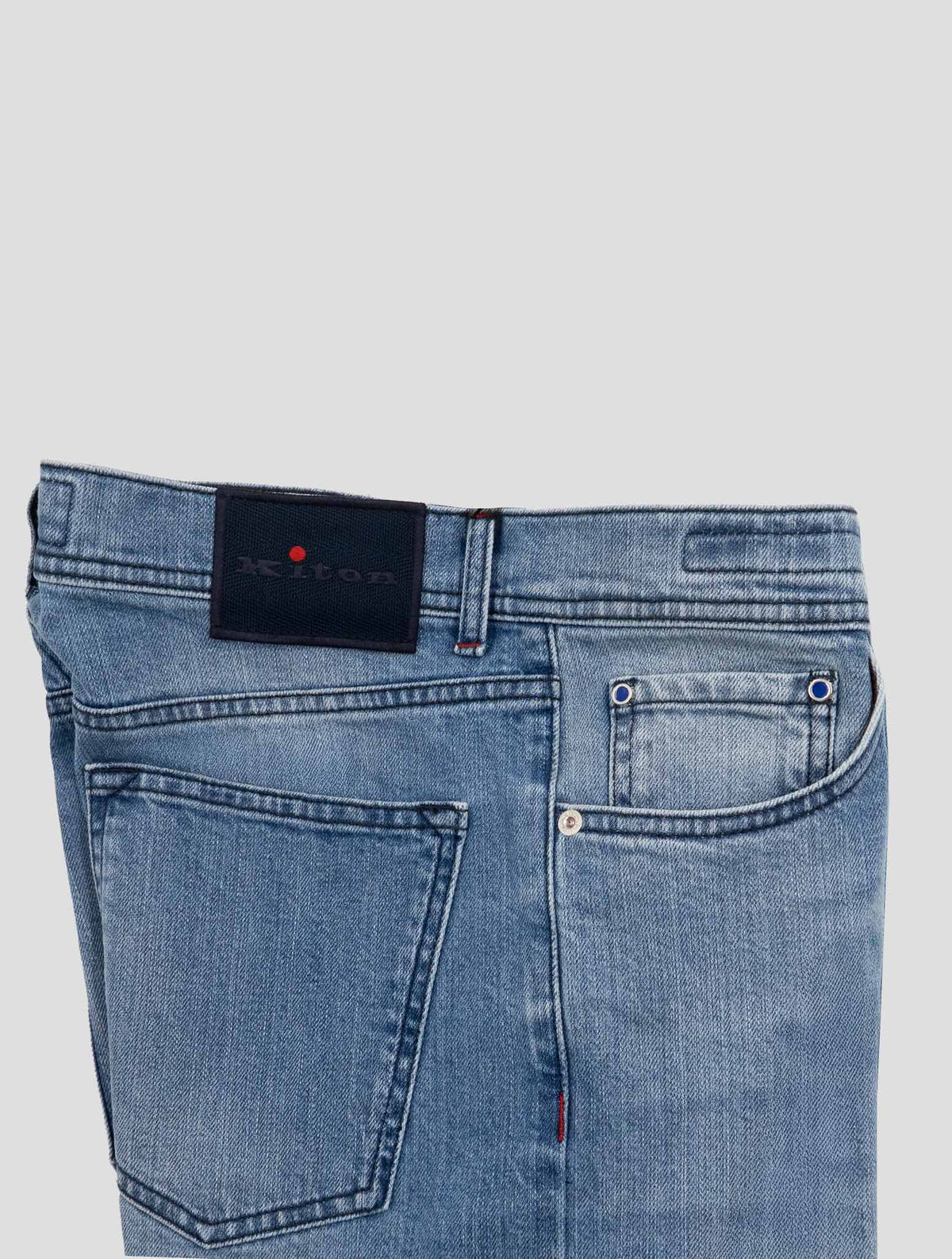 Kiton light blue cotton ea jeans 3