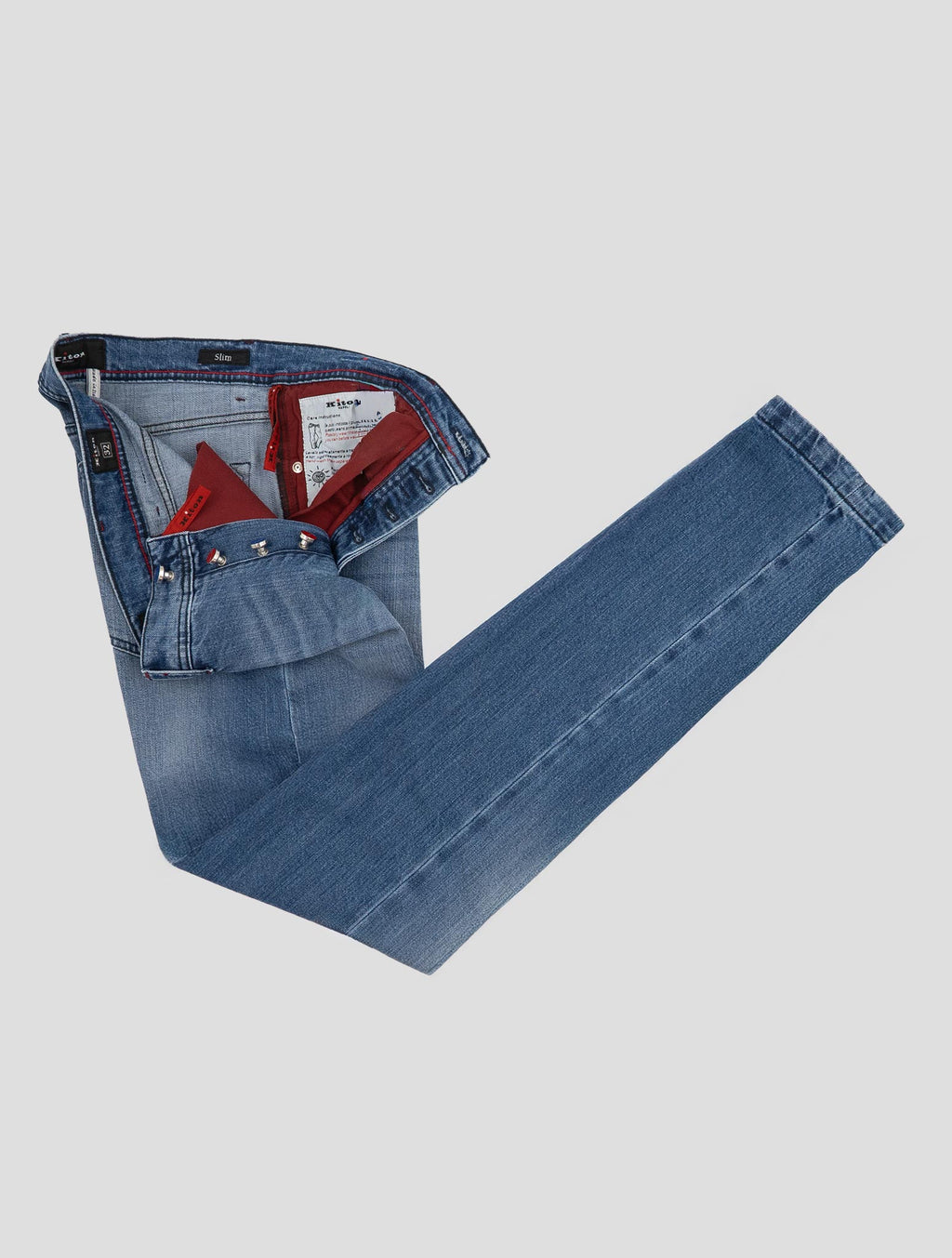 Kiton blue cotton ea jeans 2
