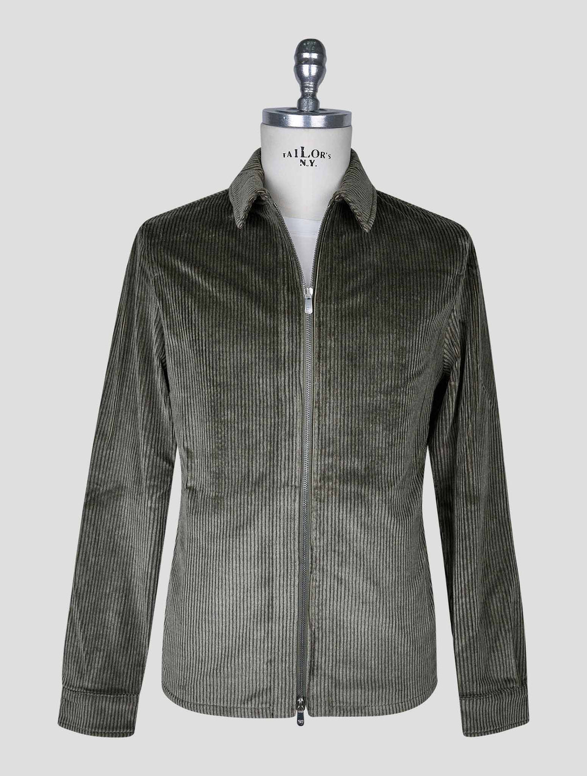 Marco Pescarolo Green Cotton Cashmere Ea Velvet Coat 1