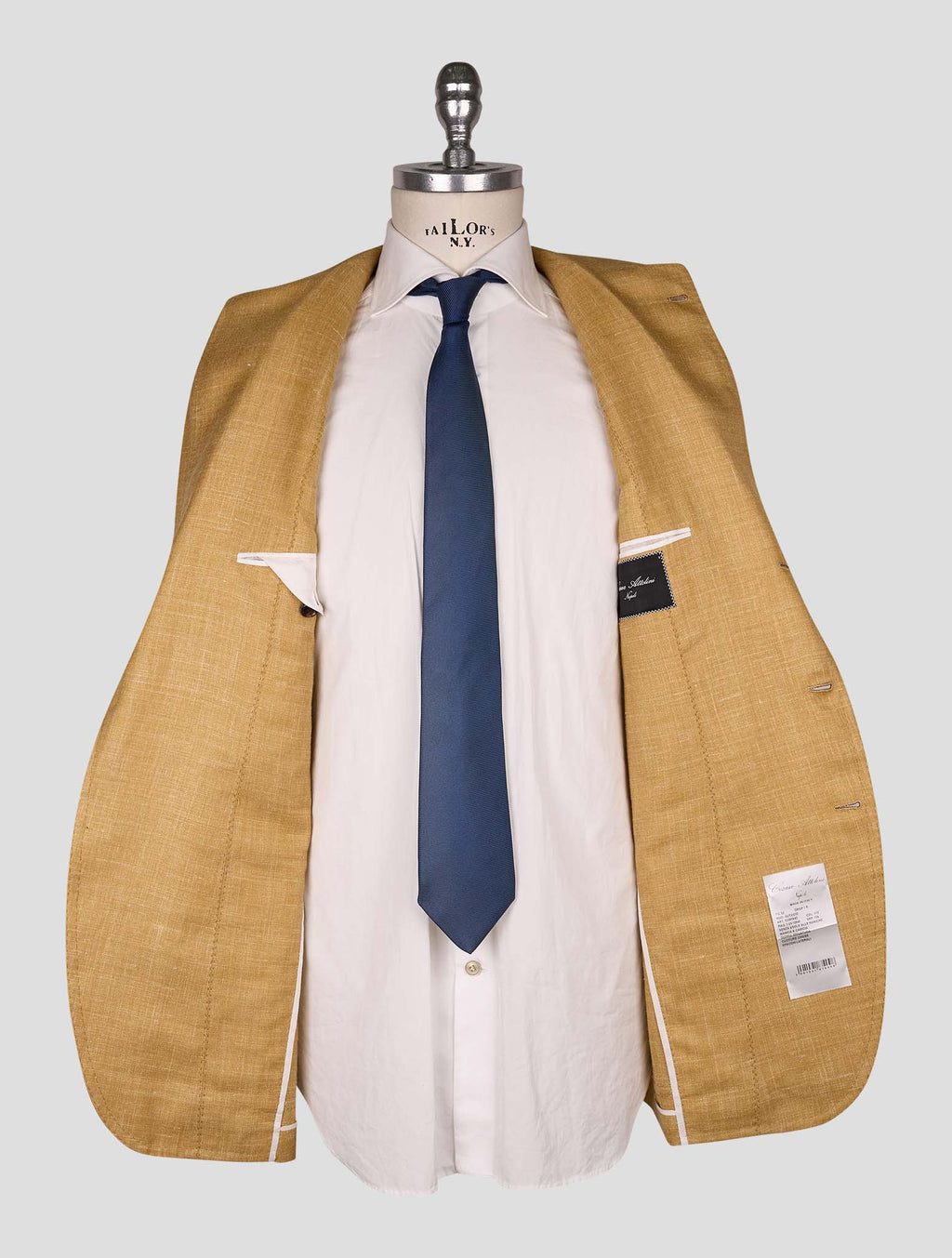 Cesare Attolini taupe  cashmere silk linen Blazer 5