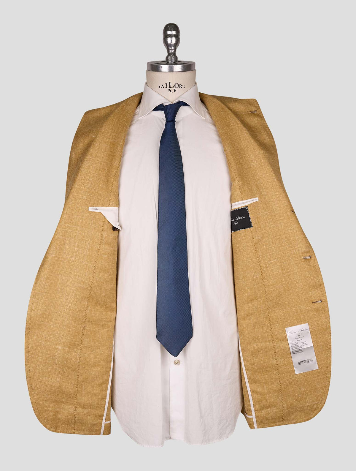 Cesare Attolini taupe  cashmere silk linen Blazer 5