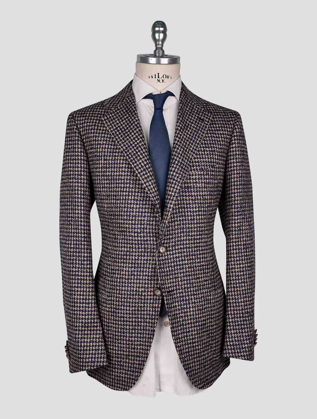 Cesare Attolini blue beige  wool silk cotton linen pa    Blazer 1