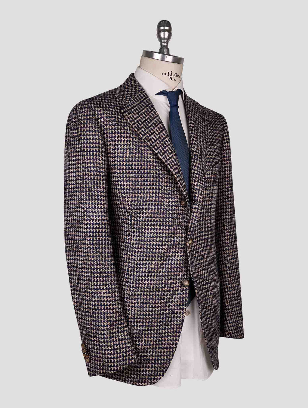 Cesare Attolini blue beige  wool silk cotton linen pa    Blazer 2