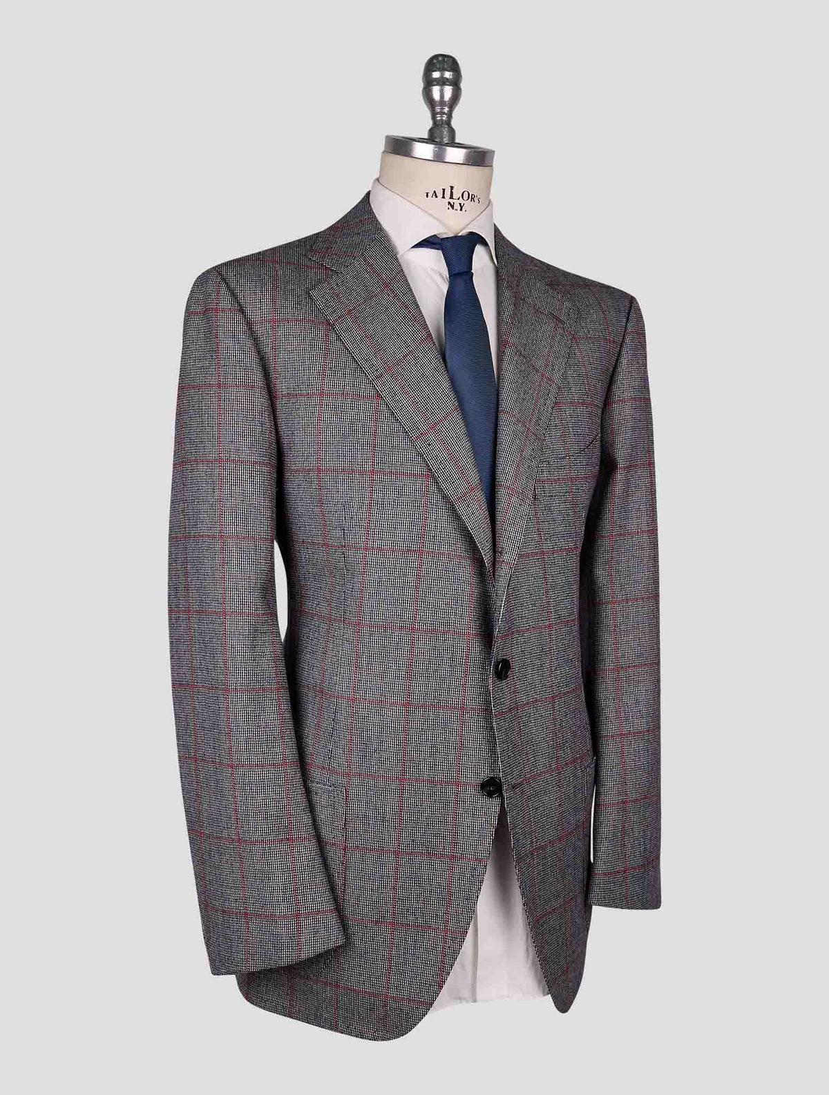 Cesare Attolini Gray Red  wool  Blazer 2
