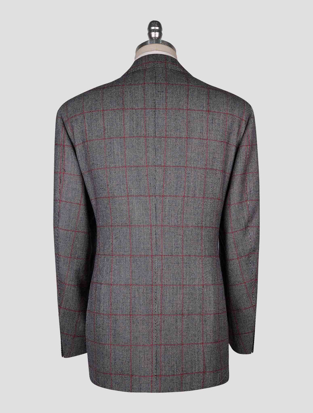 Cesare Attolini Gray Red  wool  Blazer 3