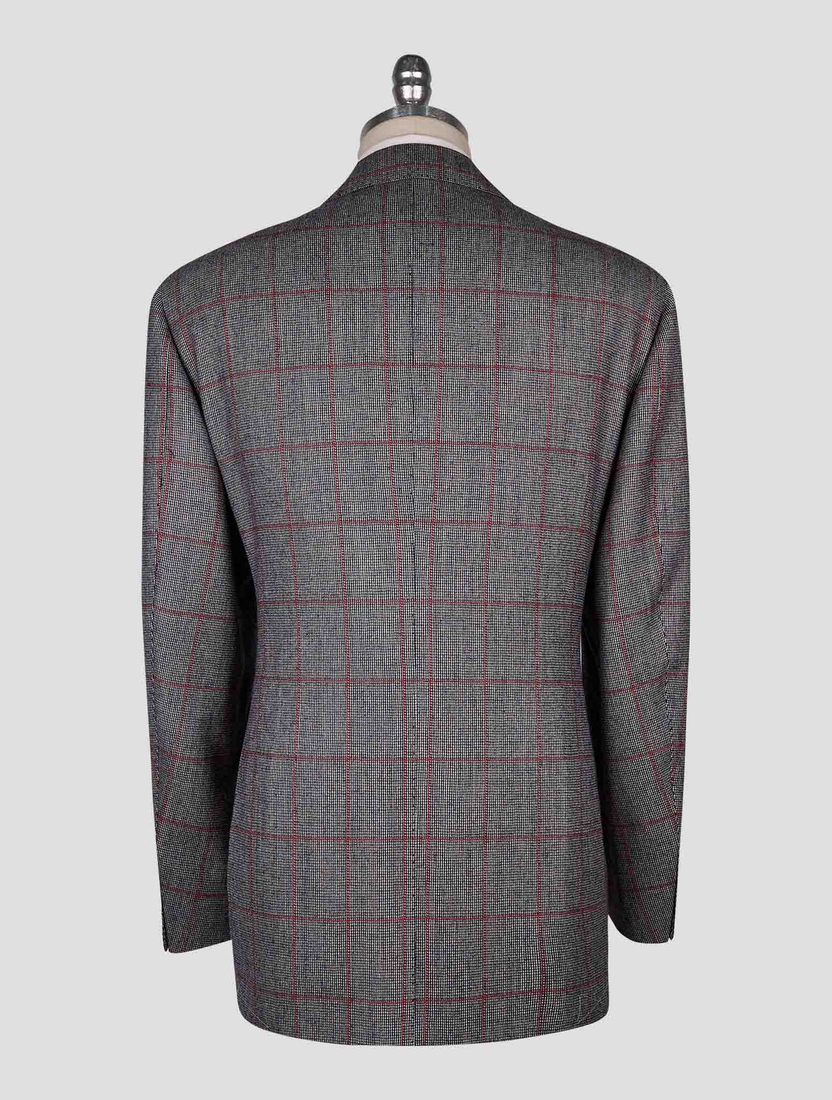 Cesare Attolini Gray Red  wool  Blazer 3