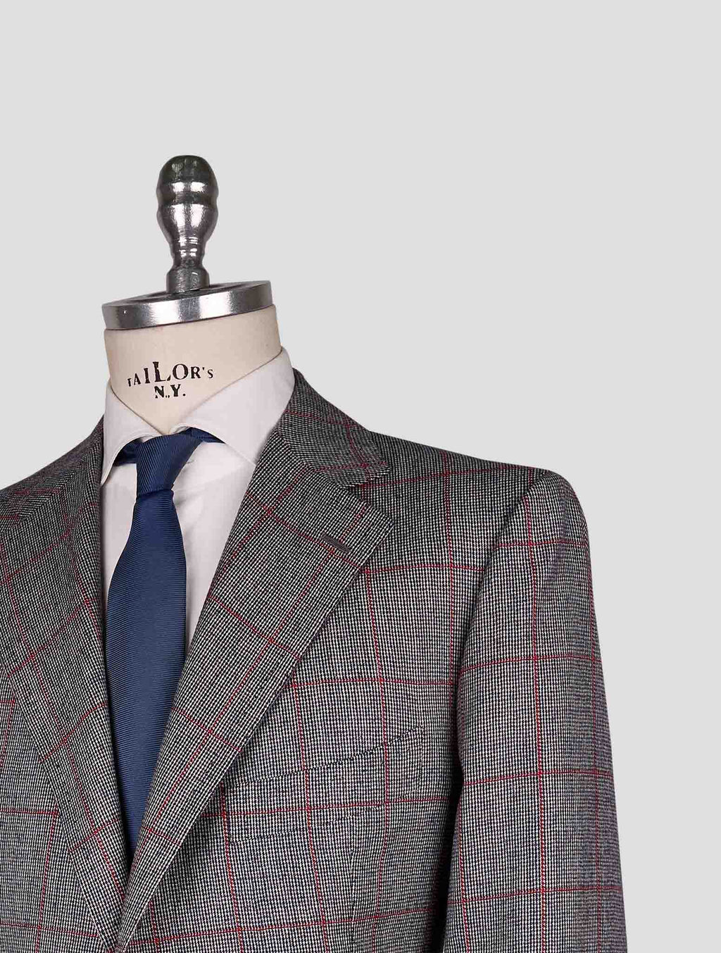 Cesare Attolini Gray Red  wool  Blazer 4