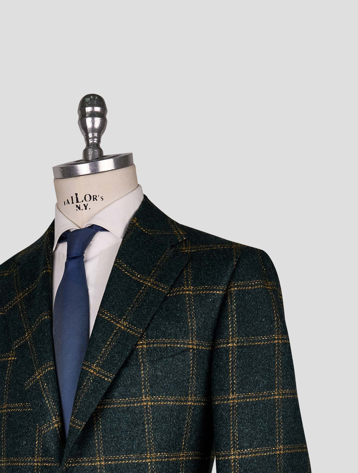 Cesare Attolini Green Yellow wool Silk Blazer 4