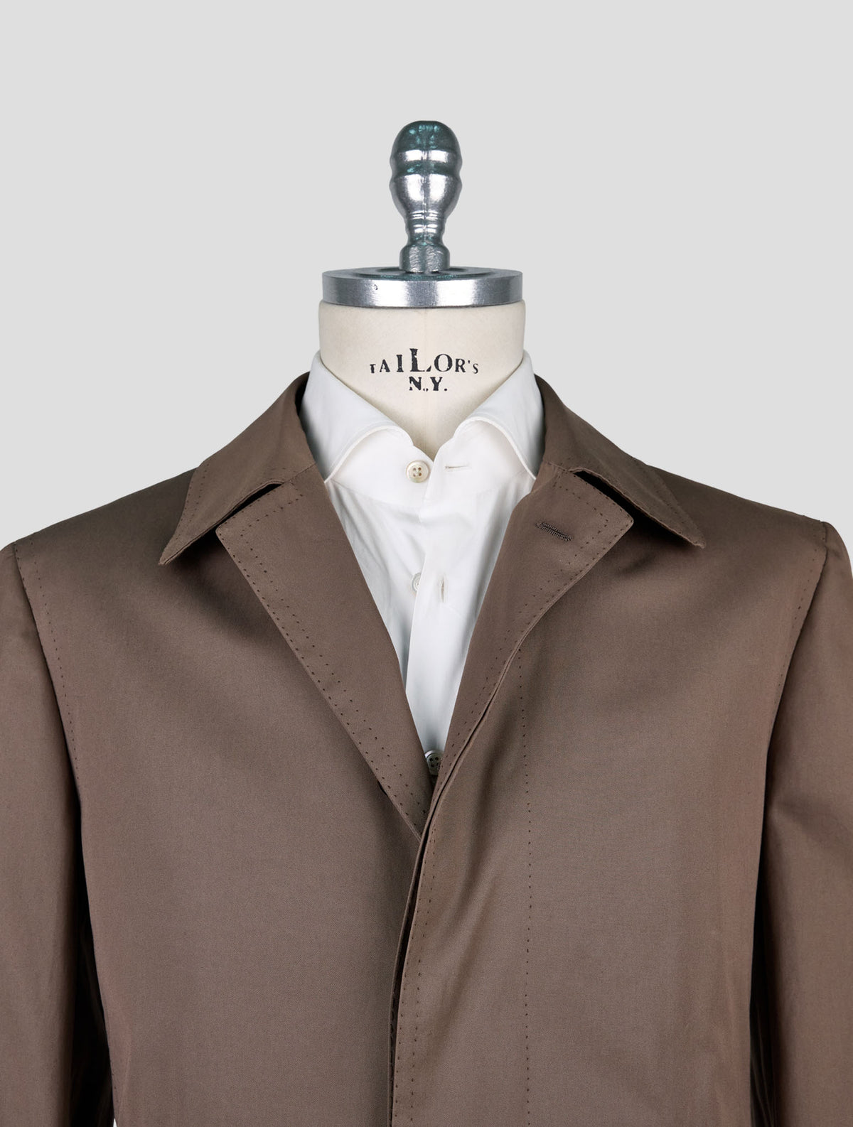 Cesare Attolini  brown Cotton overcoat 4