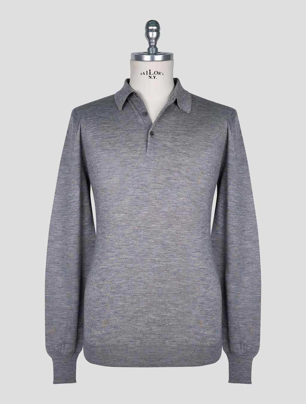 Cesare Attolini Gray Cotton Silk Sweater Polo 1