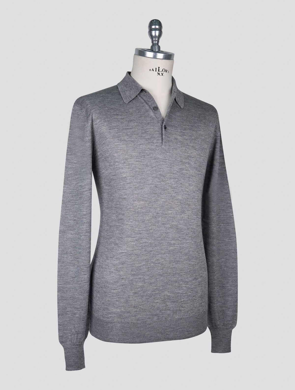Cesare Attolini Gray Cotton Silk Sweater Polo 2
