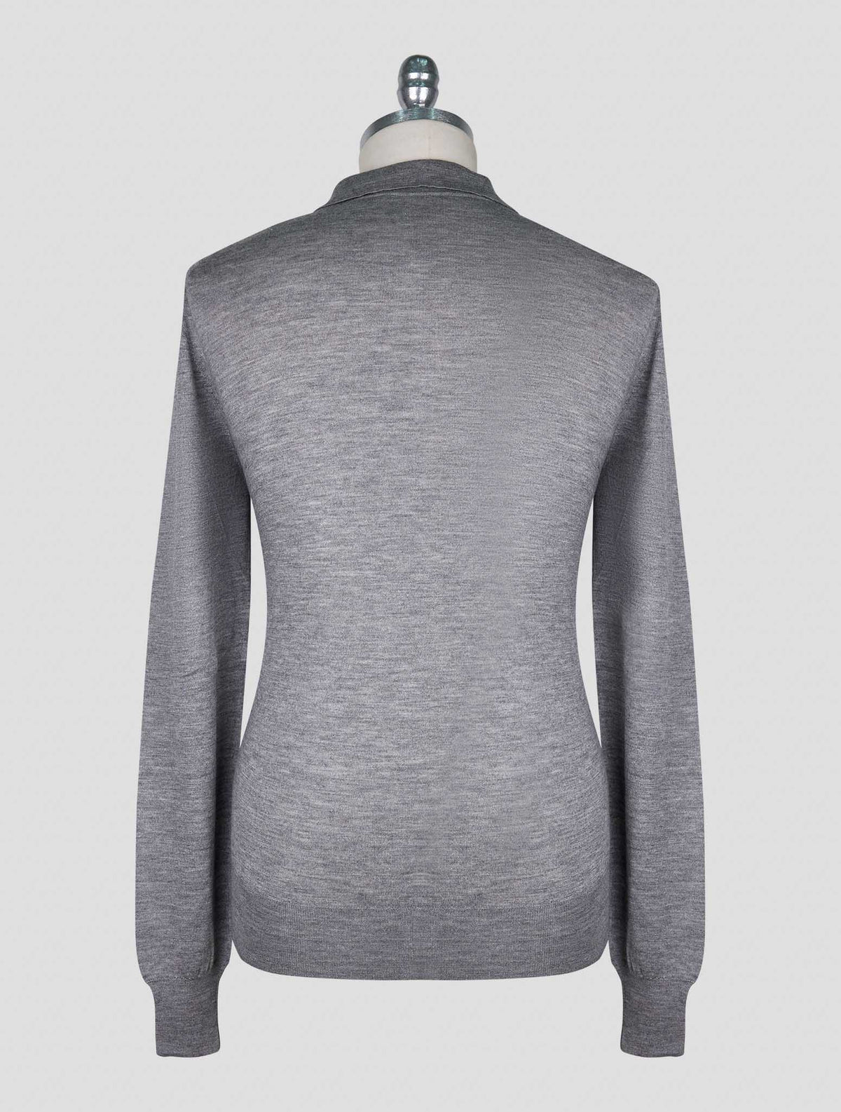 Cesare Attolini Gray Cotton Silk Sweater Polo 3