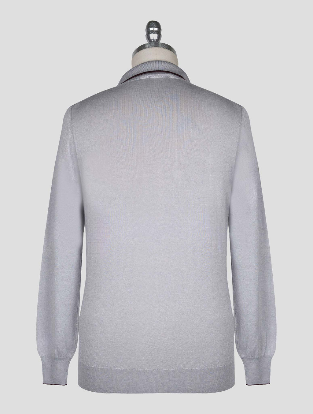 Cesare Attolini Gray Cashmere Silk Sweater Polo 3