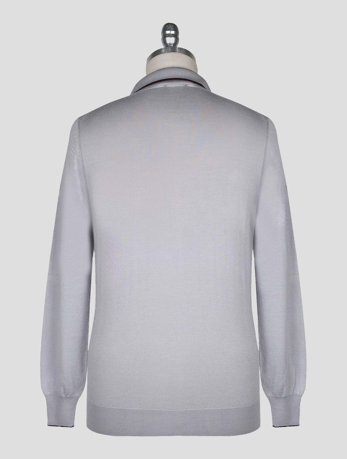 Cesare Attolini Gray Cashmere Silk Sweater Polo 3