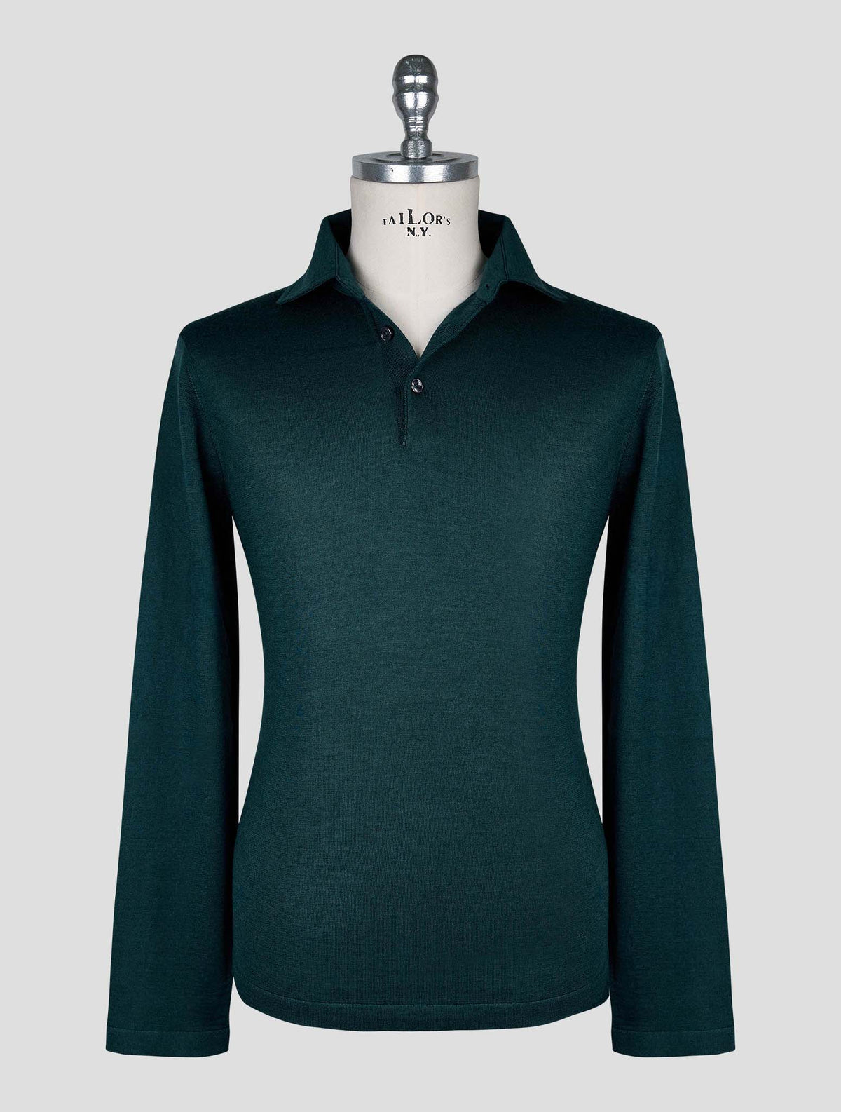 Cesare Attolini Green Cashmere Silk Sweater Polo 1