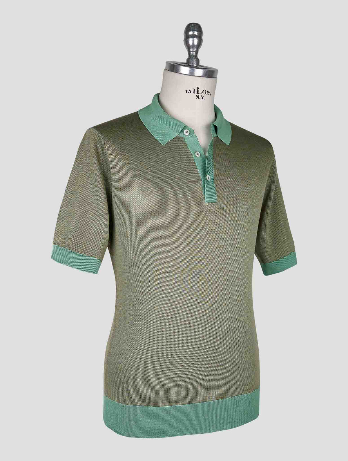 Cesare Attolini Green Brown Silk Polo 2