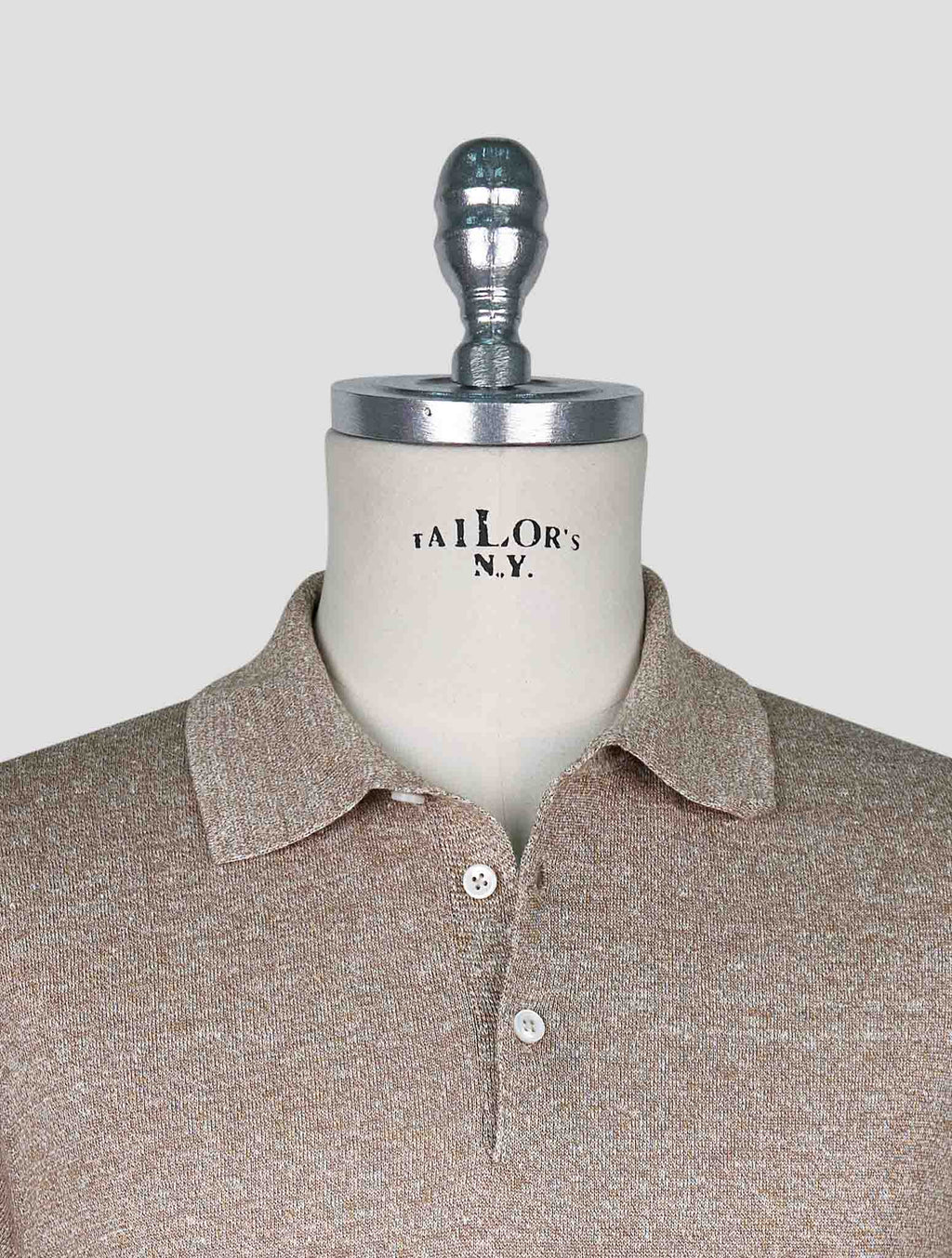 Cesare Attolini Beige Linen Cotton Polo 4