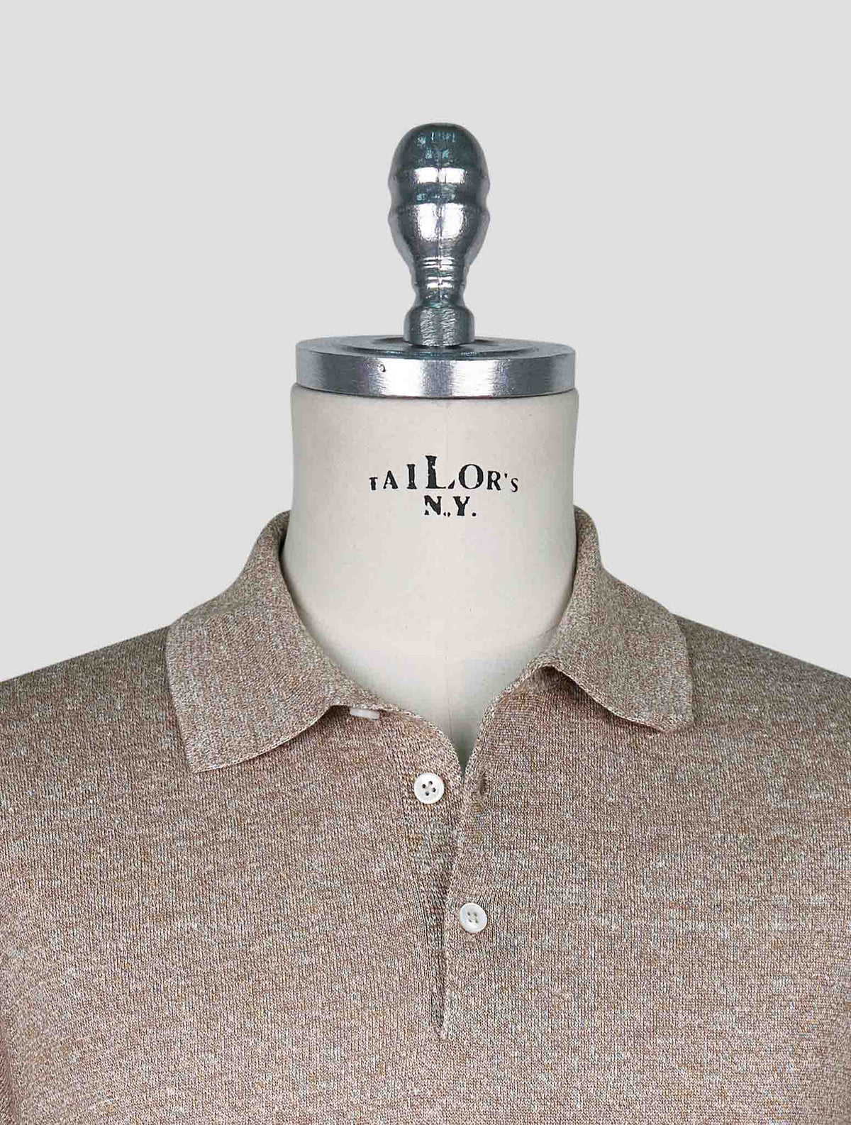 Cesare Attolini Beige Linen Cotton Polo 4