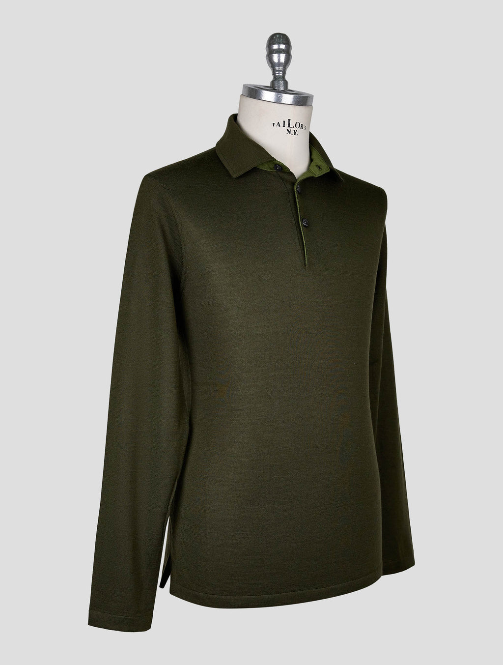 Cesare Attolini Green Cashmere Silk Sweater Polo 2