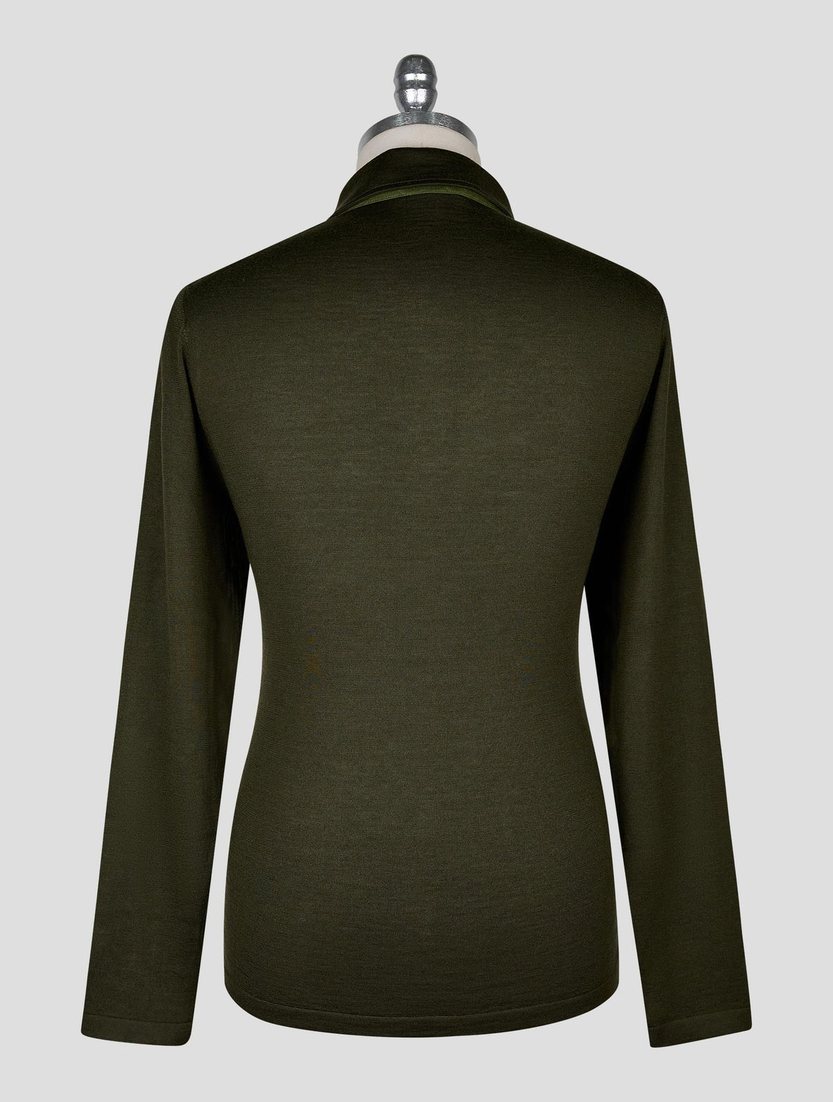 Cesare Attolini Green Cashmere Silk Sweater Polo 3