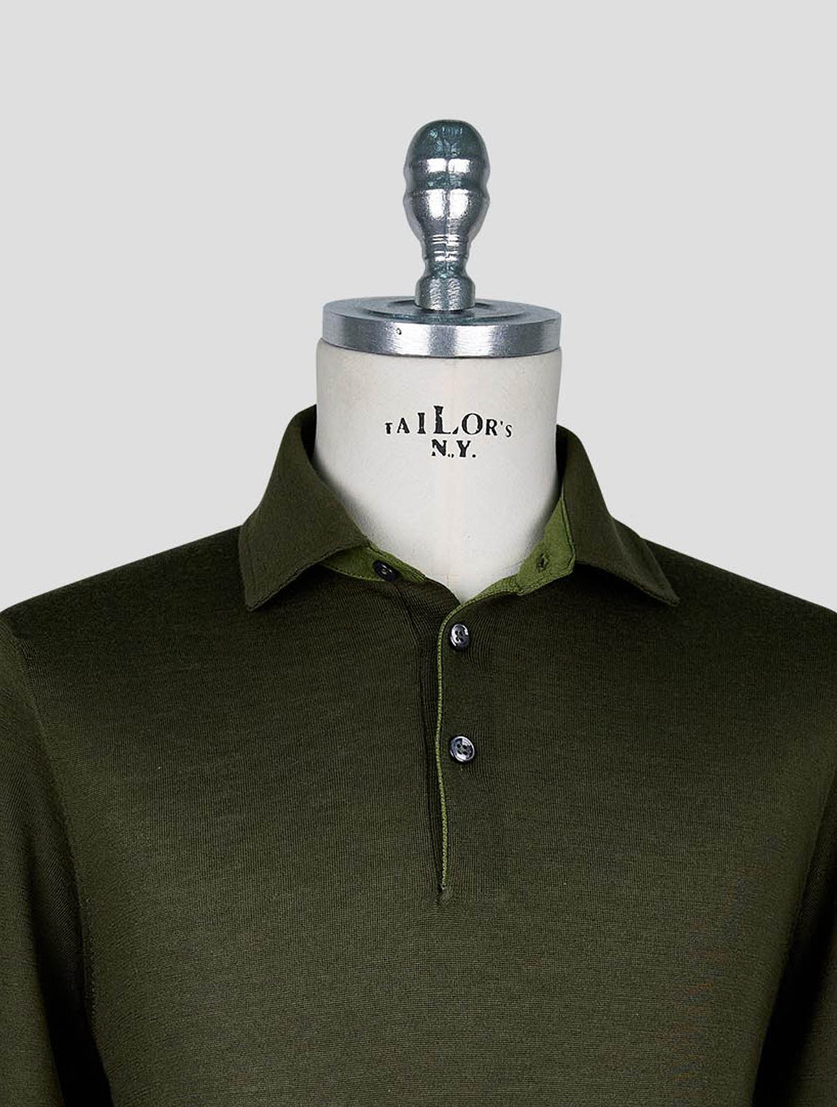 Cesare Attolini Green Cashmere Silk Sweater Polo 4