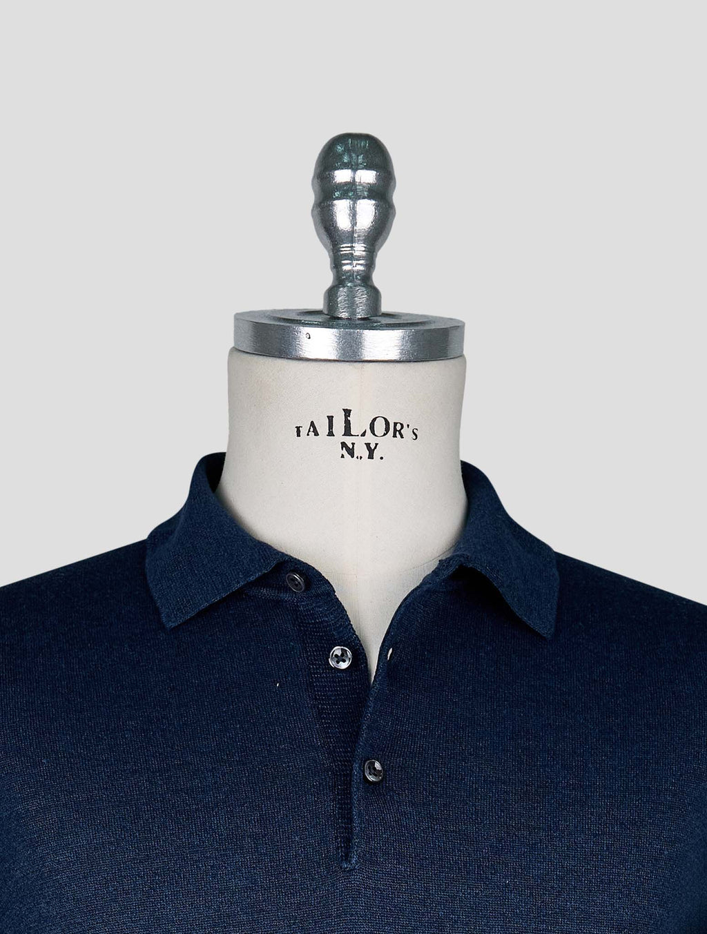Cesare Attolini Blue Linen Cotton Polo 4
