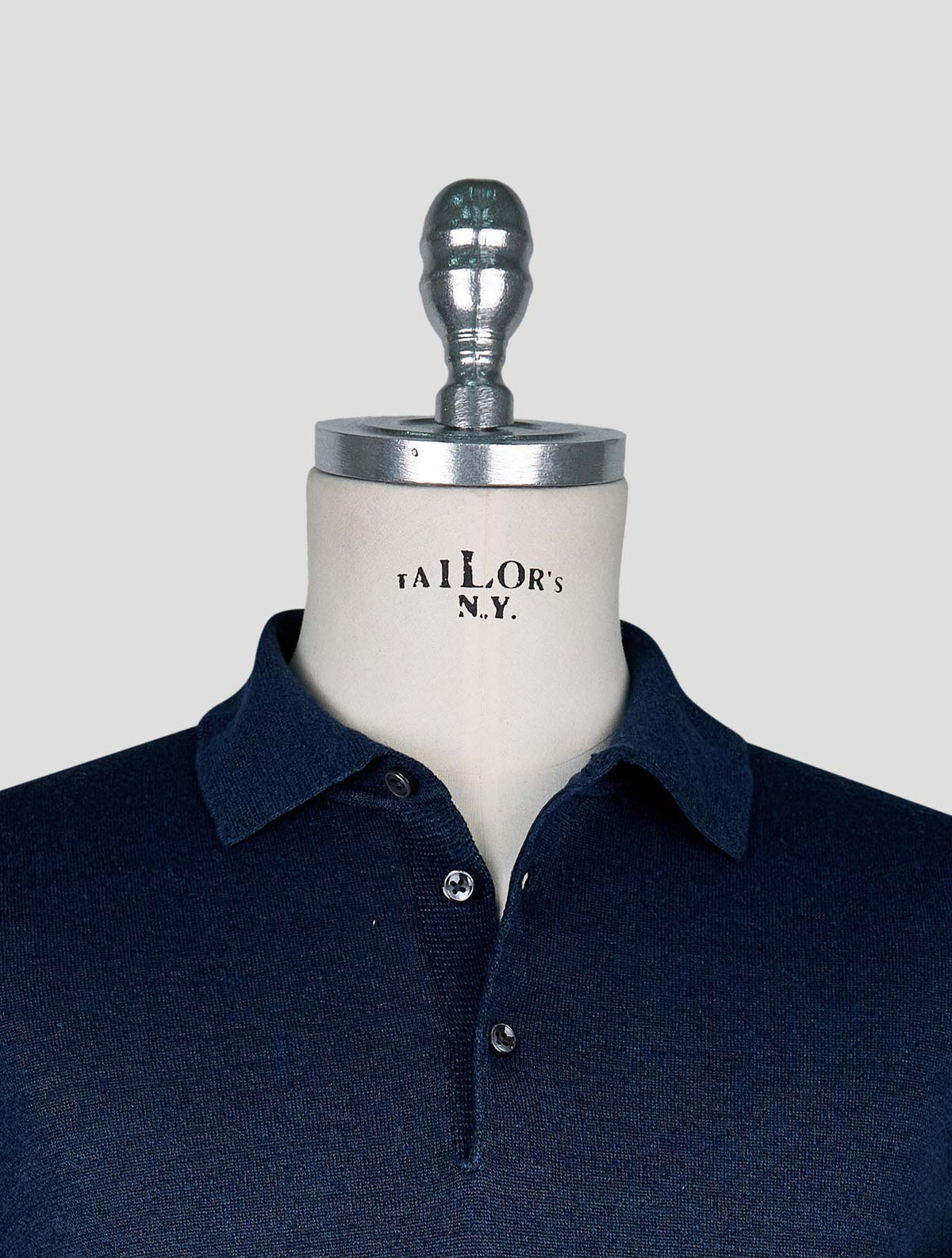 Cesare Attolini Blue Linen Cotton Polo 4