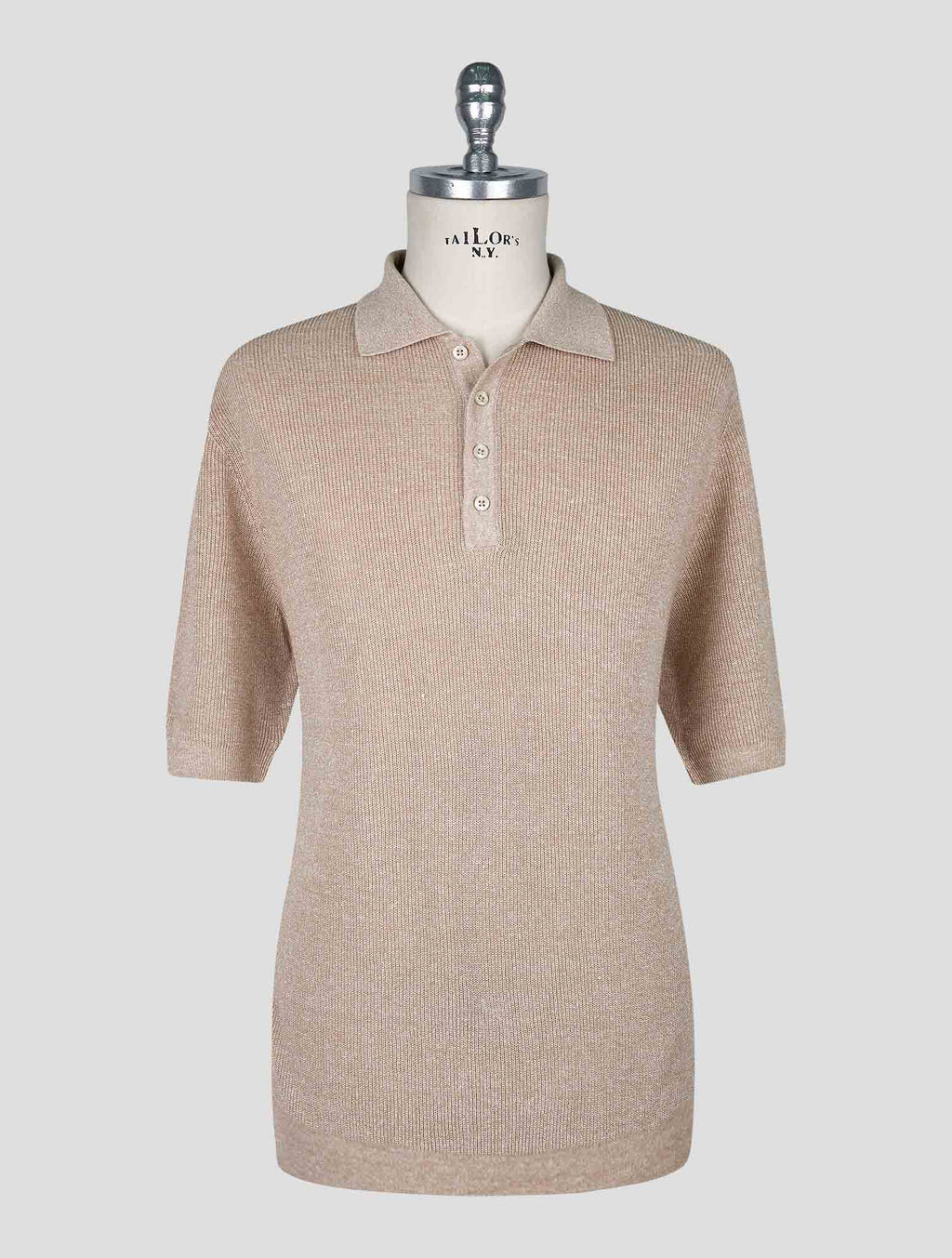 Cesare Attolini Beige Linen Cotton Polo 1