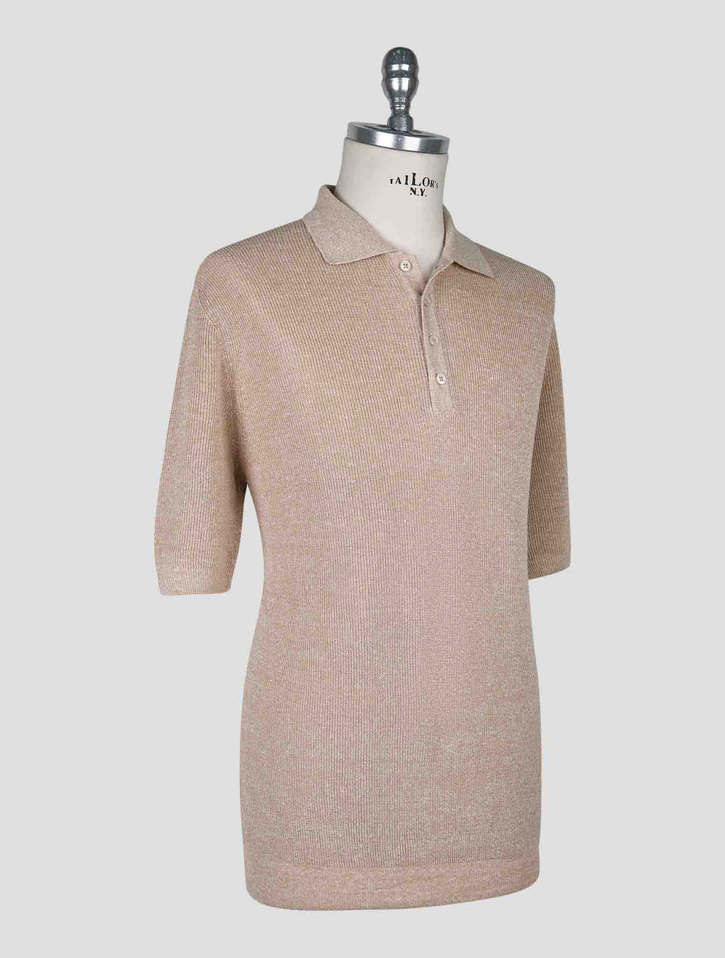 Cesare Attolini Beige Linen Cotton Polo 2