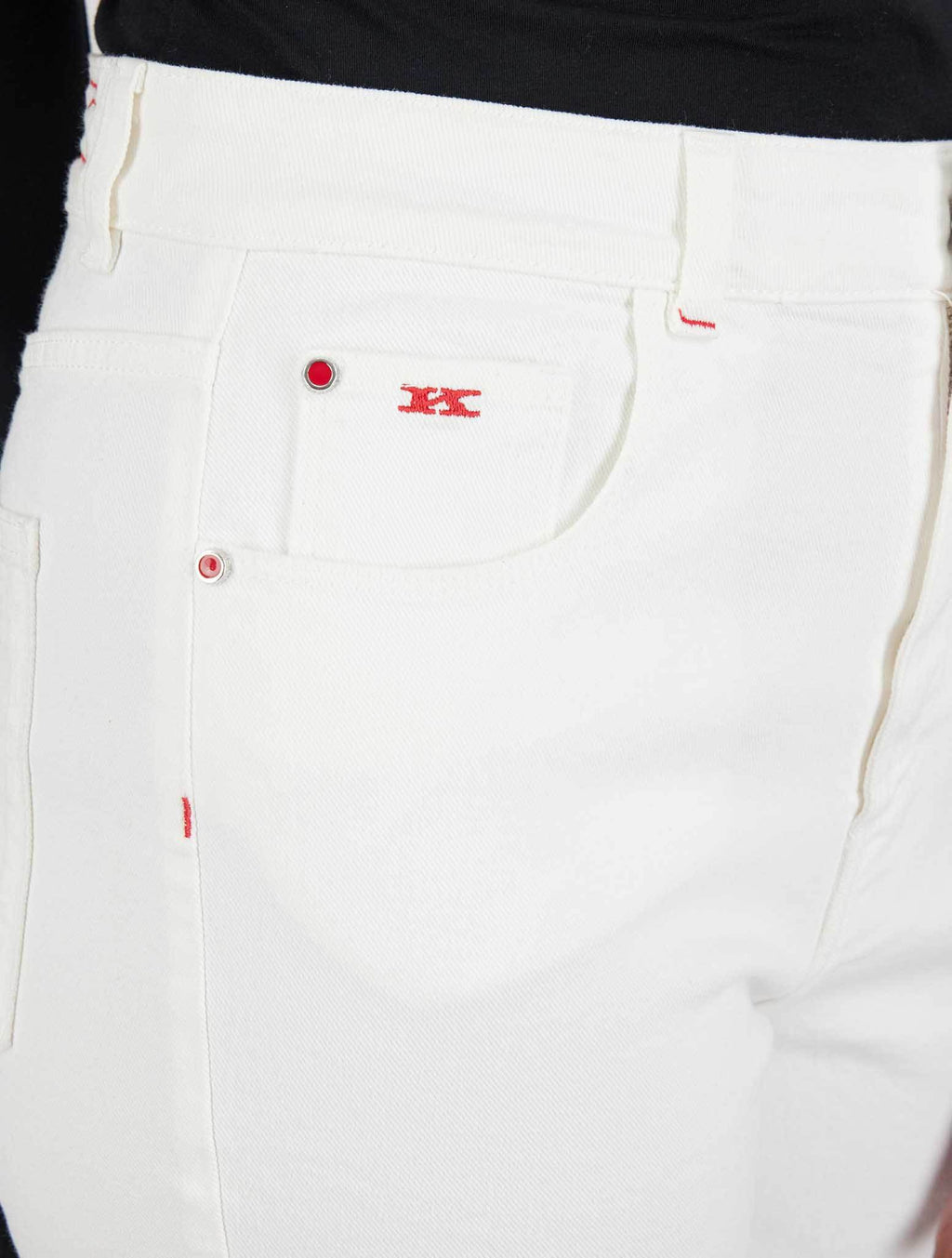 Kiton Icon White Cotton Cashmere Ea Jeans 5