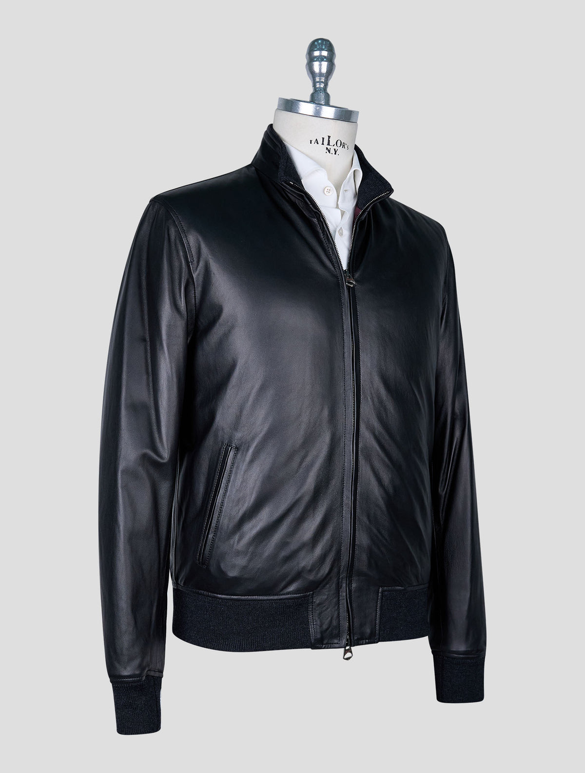 Stewart Black Leather  Coat 2