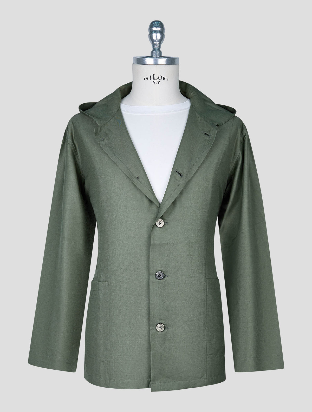 Kiton Green Cotton Silk Shirt Luca 1