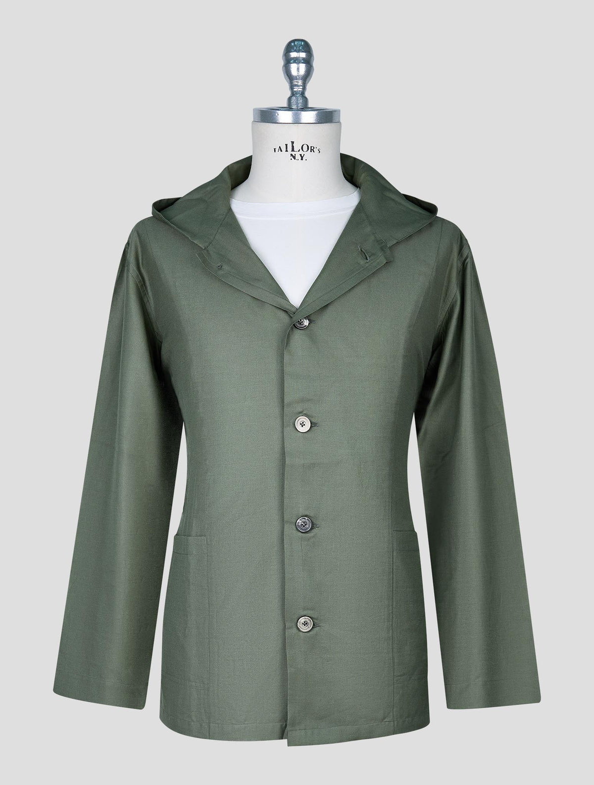 Kiton Green Cotton Silk Shirt Luca 2