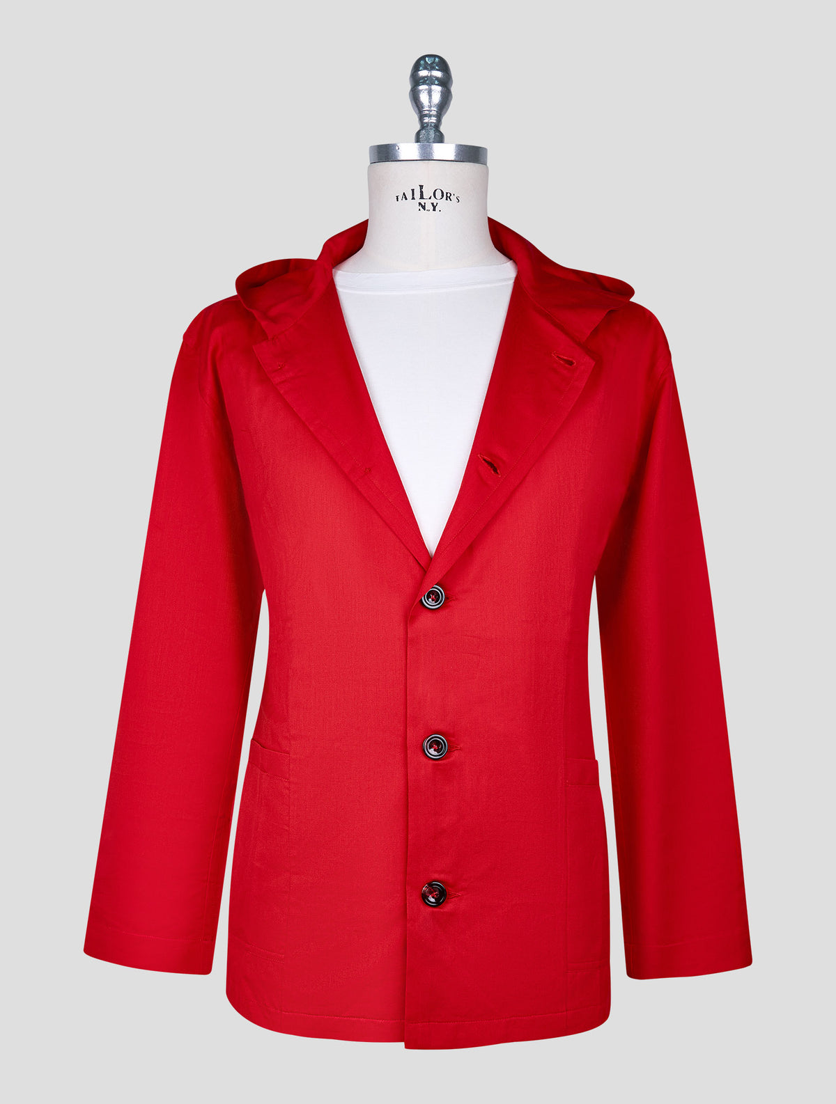 Kiton Red Cotton Silk Shirt Luca 1
