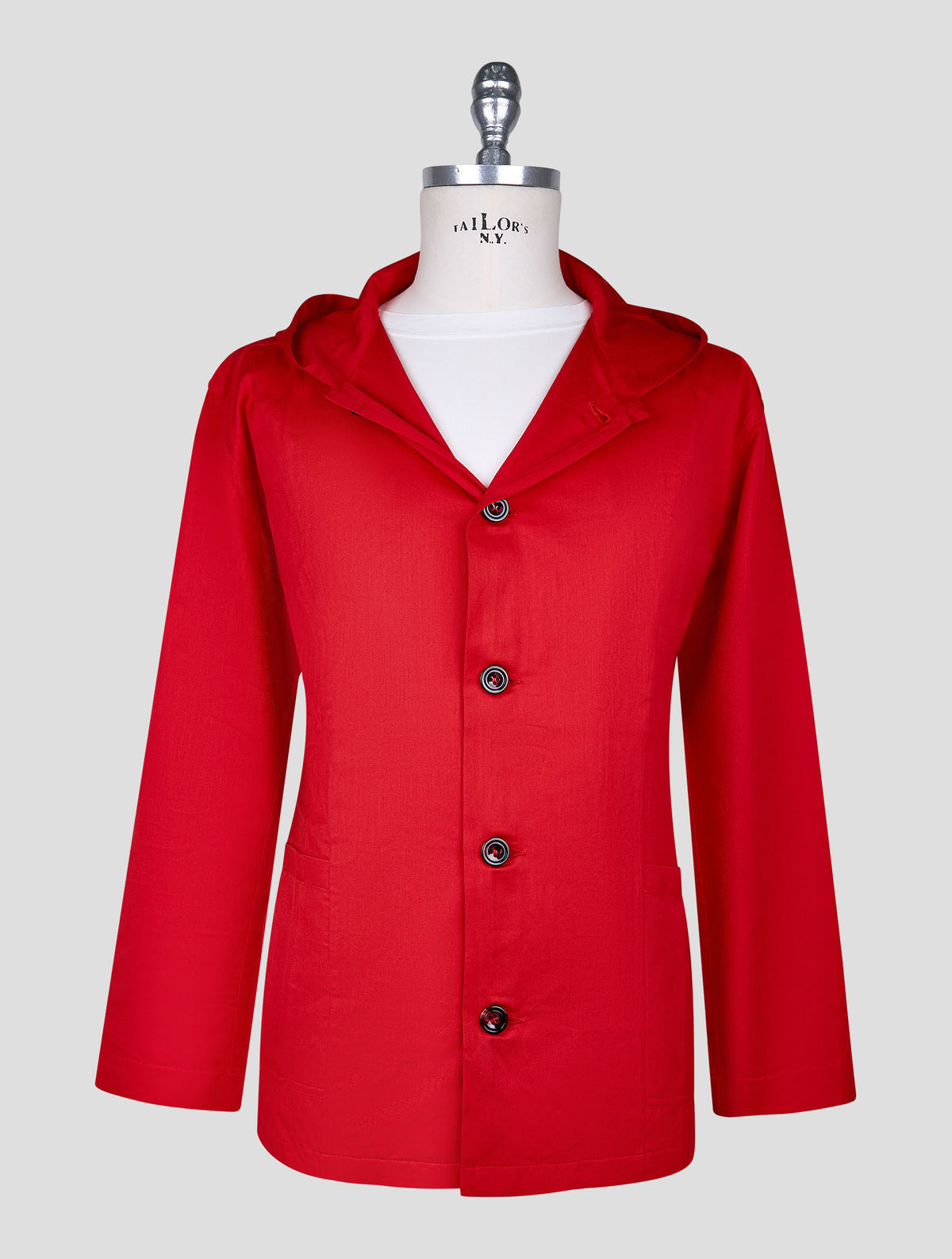 Kiton Red Cotton Silk Shirt Luca 2