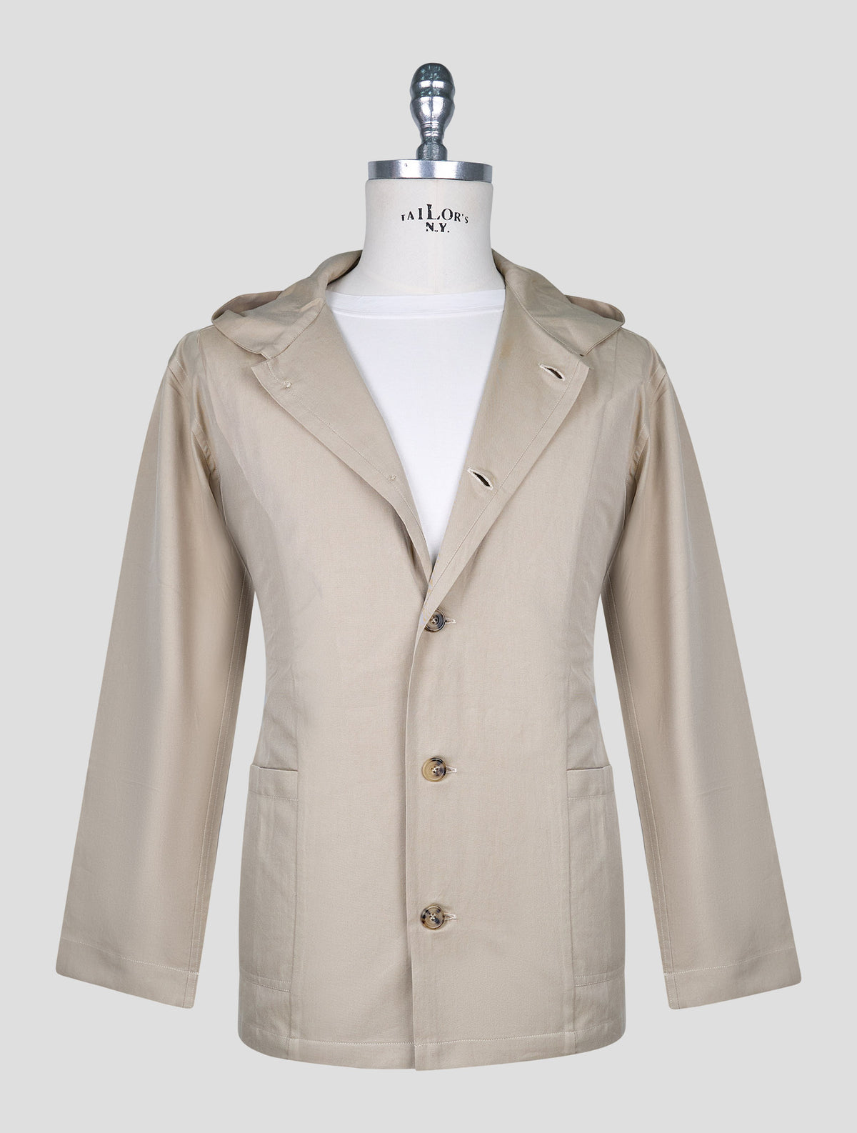 Kiton Beige Cotton Shirt Luca 1