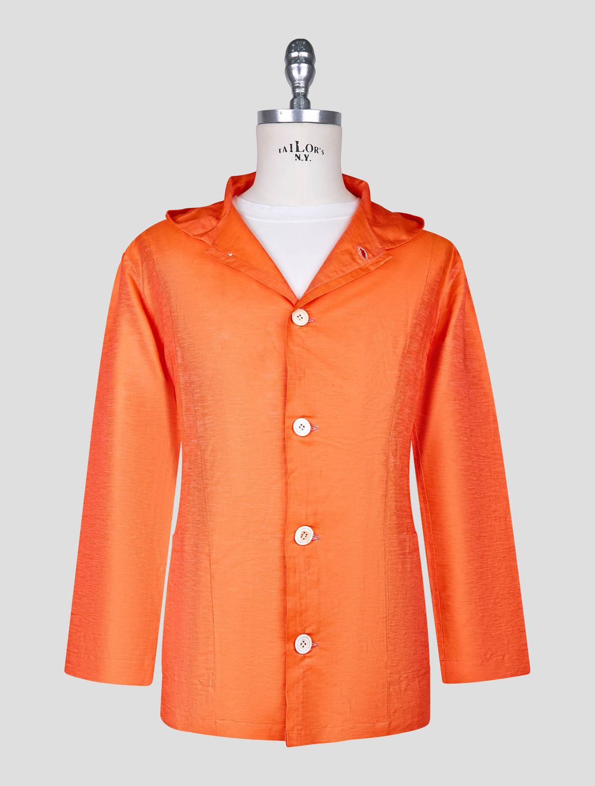 Kiton Orange Cotton Linen Shirt Luca 2